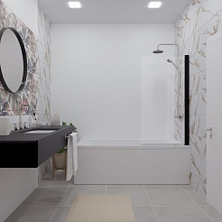 Triton Шторка на ванну Соло-Блэк 75x140 – фотография-2